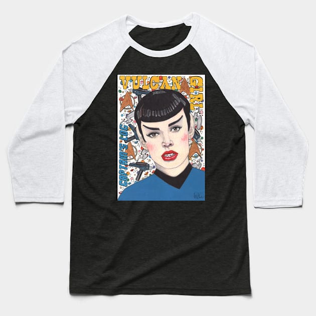 Vulcan Girl Baseball T-Shirt by paulnelsonesch